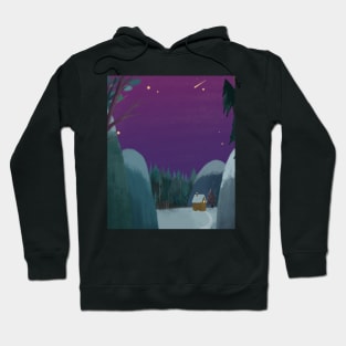 Starry night in the forest Hoodie